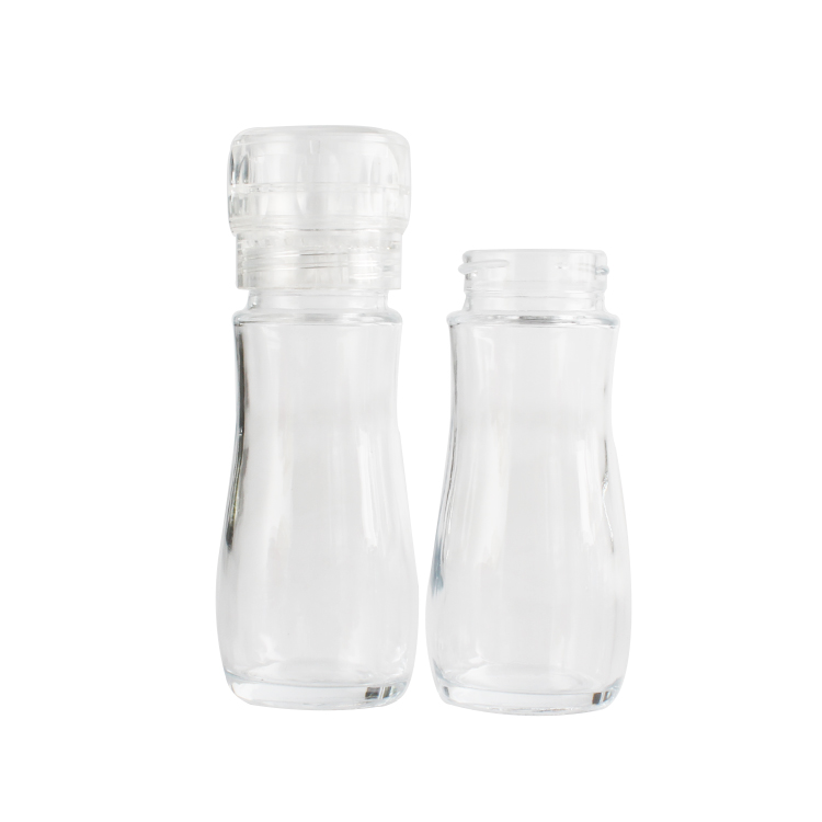 Round Glass Spice Storage Container Seasoning Bottles 80ml Spice Glass Jar with Shaker