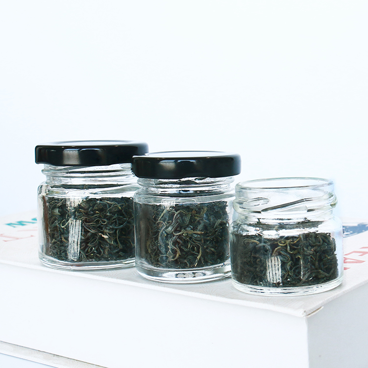 Round Glass Storage Container Glass Food Jar with Twist Off Lid