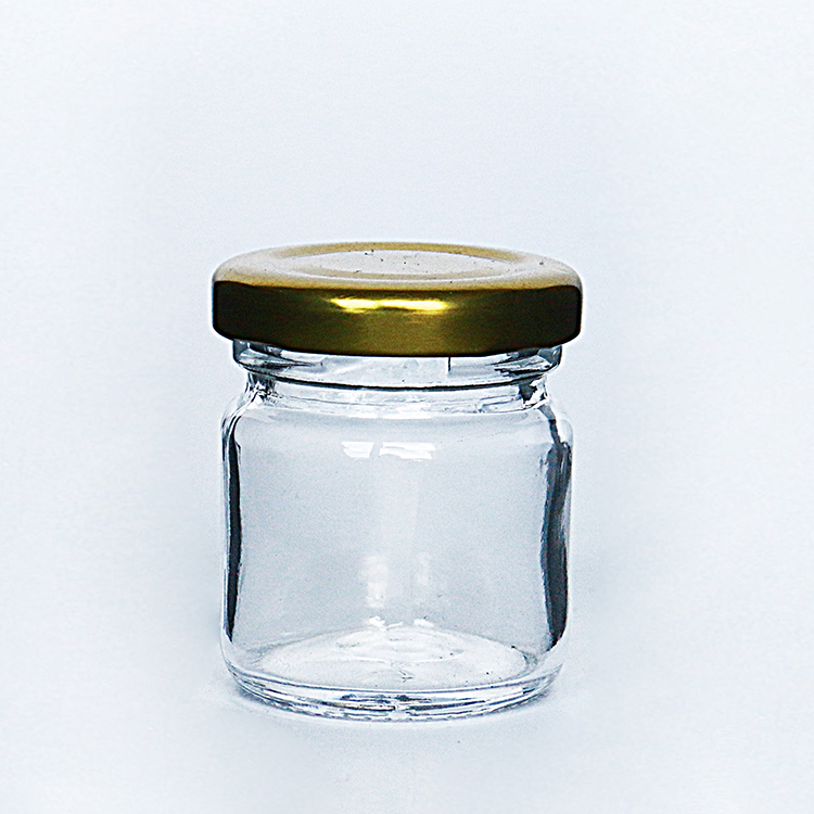 Round Glass Storage Container Glass Food Jar with Twist Off Lid