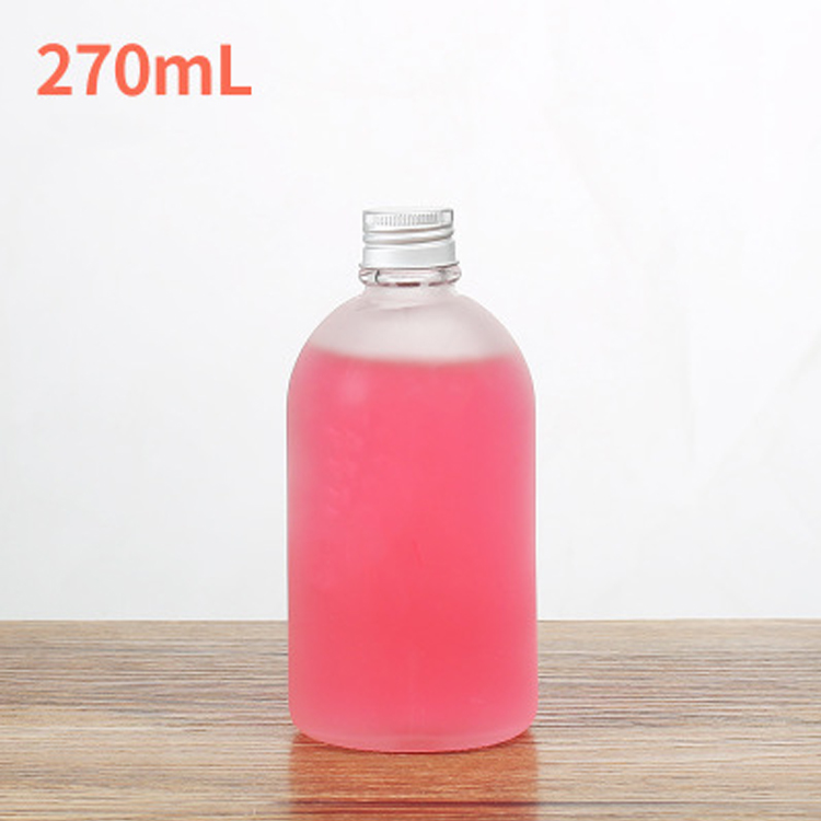 Round Kombucha Bottle Glass Frosted Beverage Bottle Cold Brew Coffee Glass Bottle