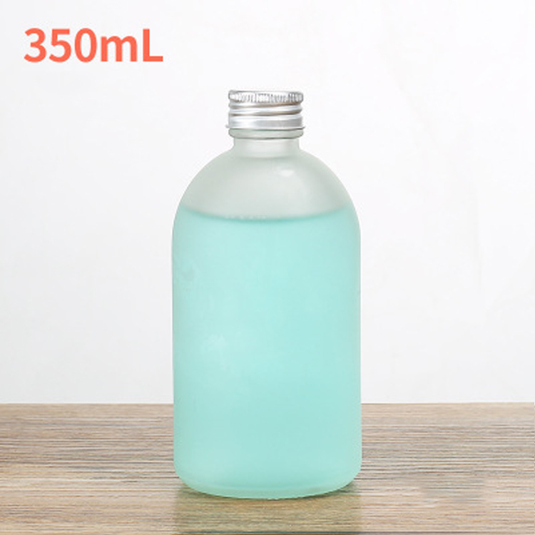 Round Kombucha Bottle Glass Frosted Beverage Bottle Cold Brew Coffee Glass Bottle