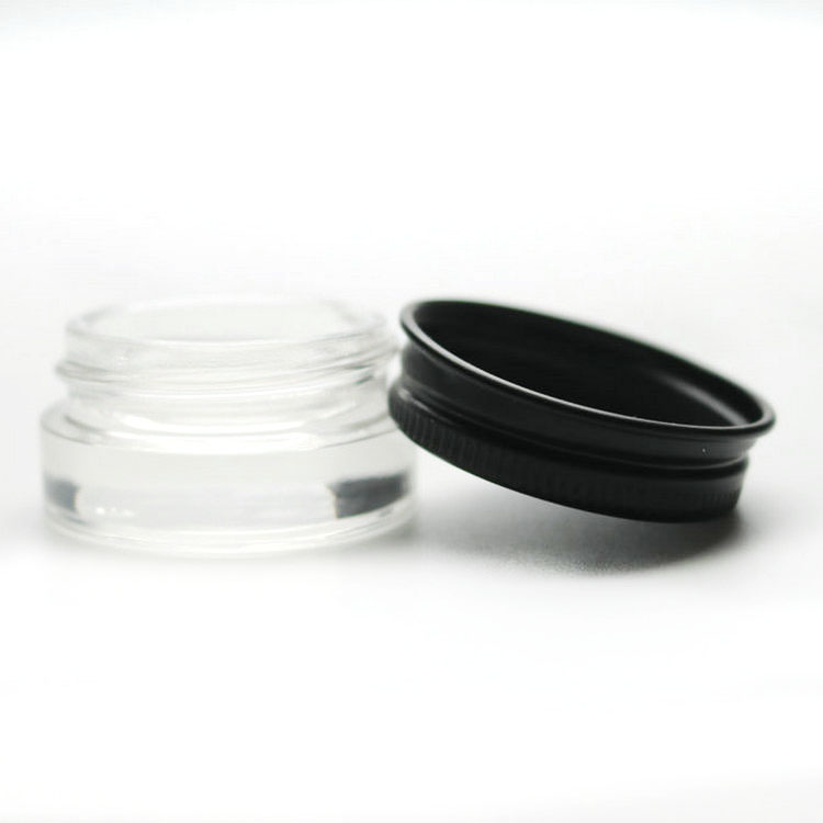 Round Lip & Cheek Tints 5g Airless Glass Cream Containers Cosmetic Jar