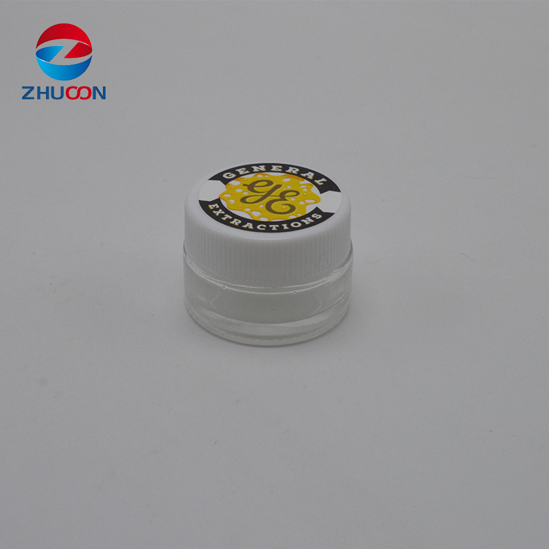 Round Mini Glass Jars Containers 5ML 9ML Glass Wax Jar Containers Concentrate Dabs Jar Glass