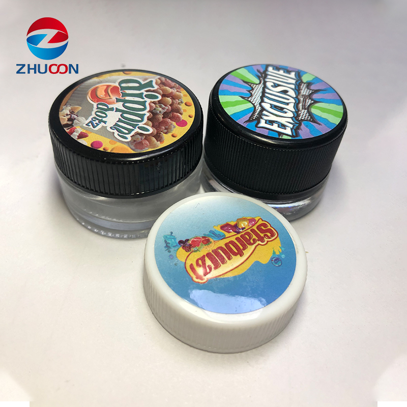 Round Mini Glass Jars Containers 5ML 9ML Glass Wax Jar Containers Concentrate Dabs Jar Glass