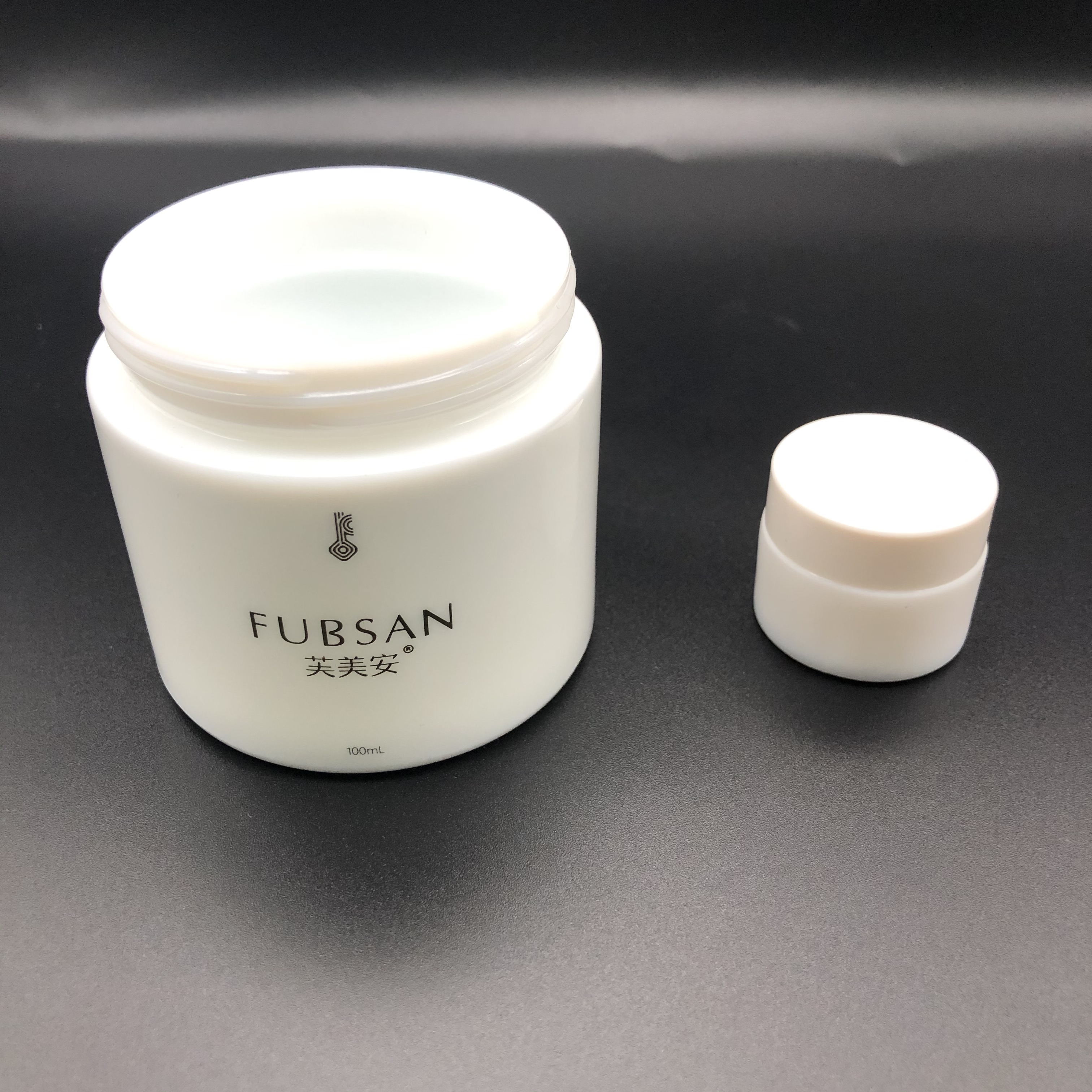 Round Opal Jars with White Lids for Lotion, Creams, Toners, Lip Balms, Makeup Samples
