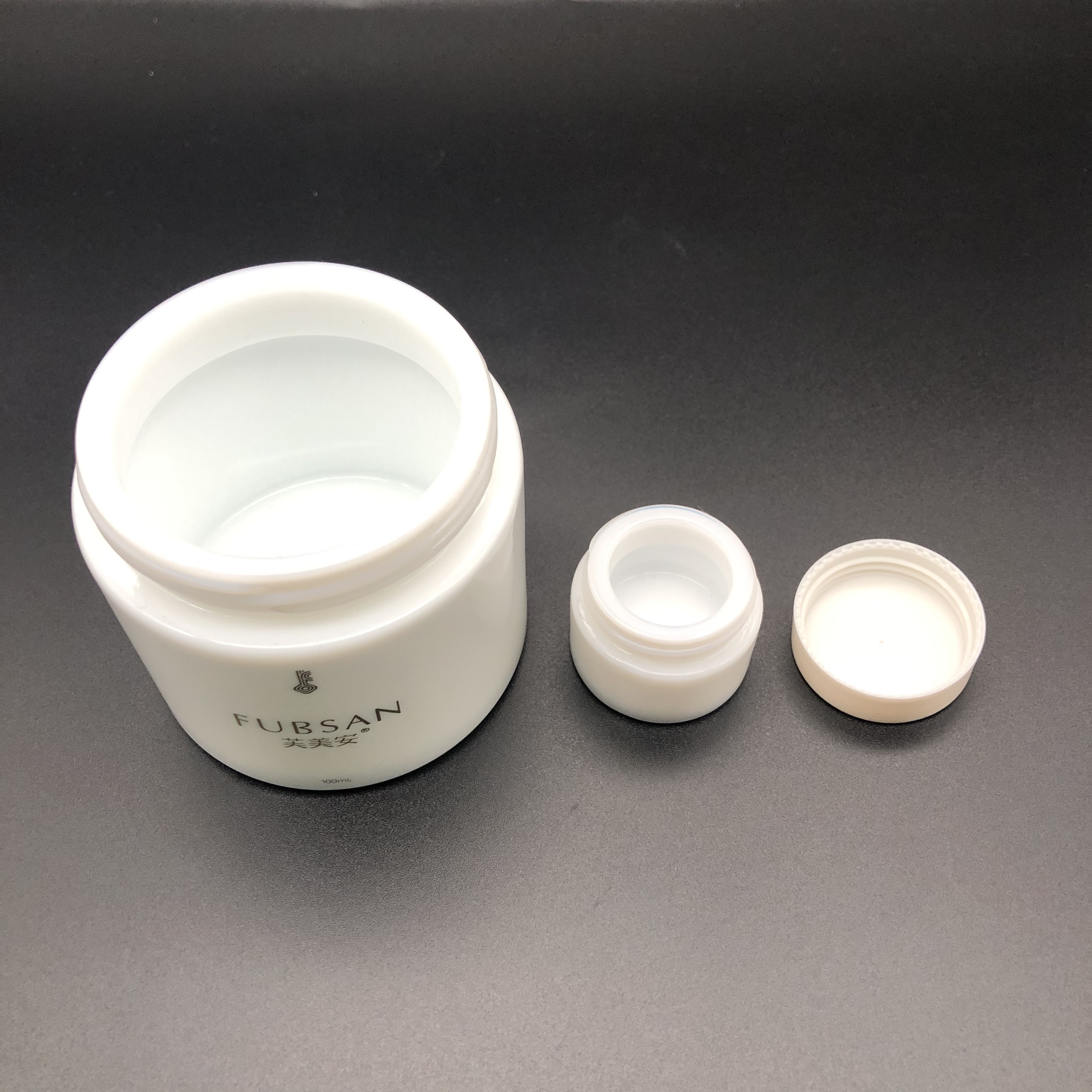 Round Opal Jars with White Lids for Lotion, Creams, Toners, Lip Balms, Makeup Samples