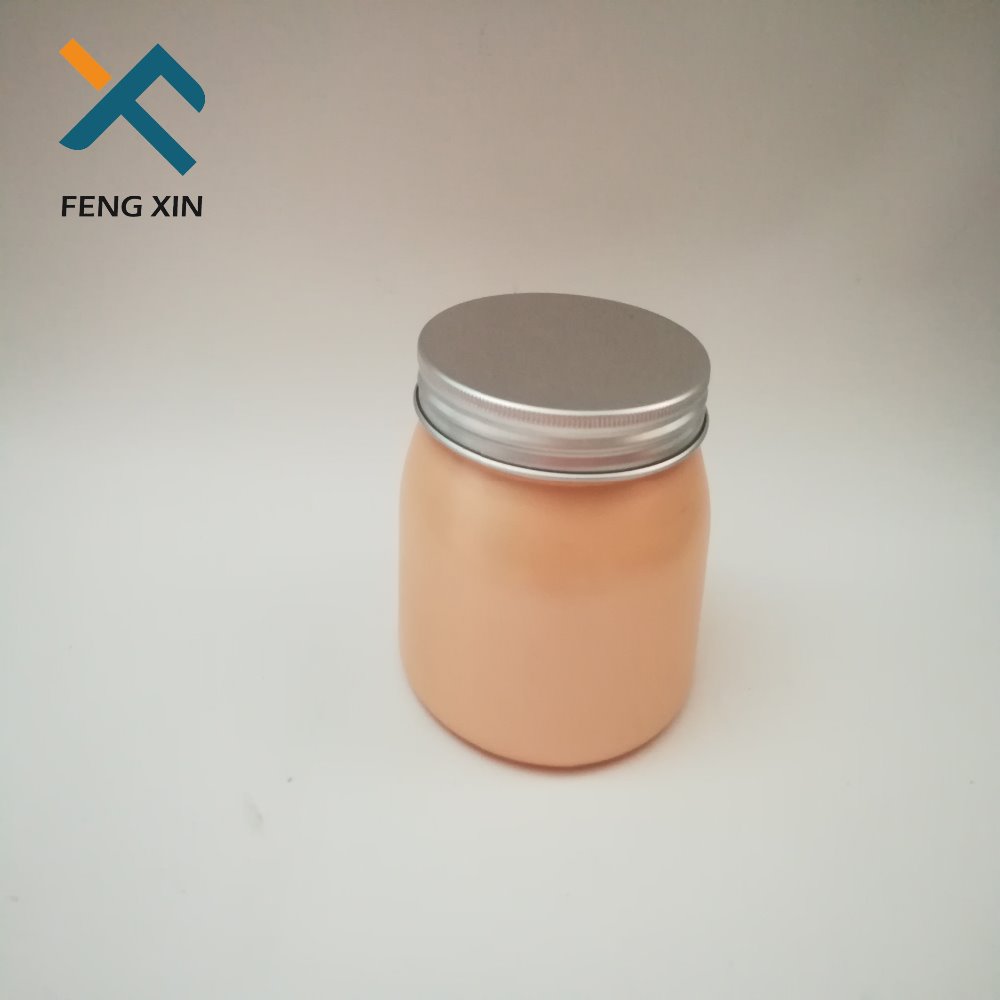 Round PET Cosmetic Cream Jar With Aluminium Cap