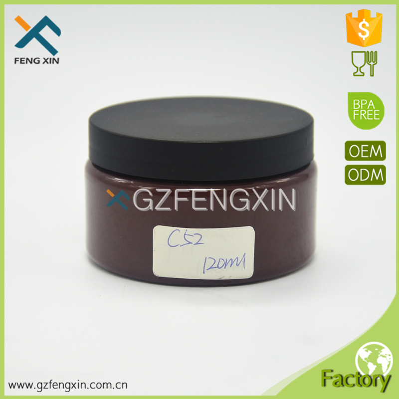 Round PET Cosmetic Cream Jar With Aluminium Cap