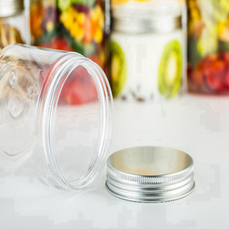 Round PET Skin Care Makeup Products Container Lotion Cream Cosmetic Plastic Jar with Lid