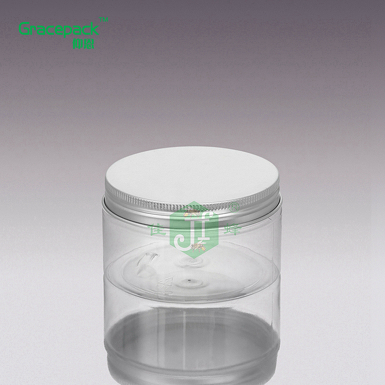 Round PET Skin Care Makeup Products Container Lotion Cream Cosmetic Plastic Jar with Lid