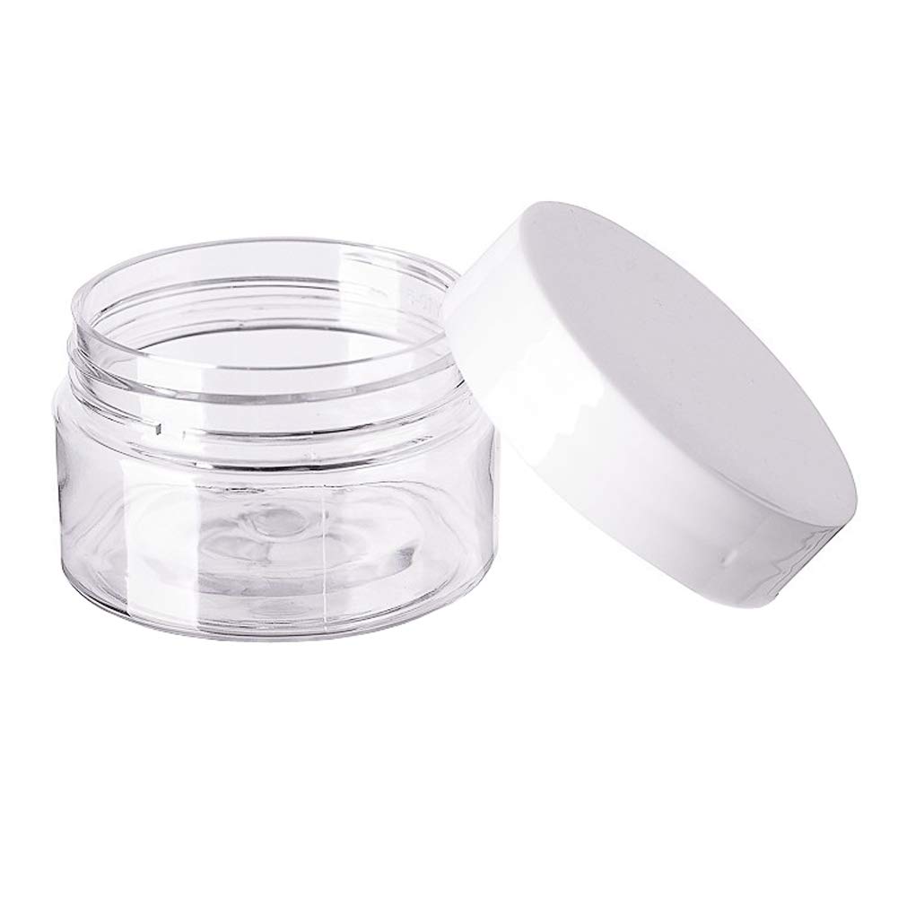 Round PET plastic food storage clear cookie Jar with Lid cosmetic cream candy packaging container