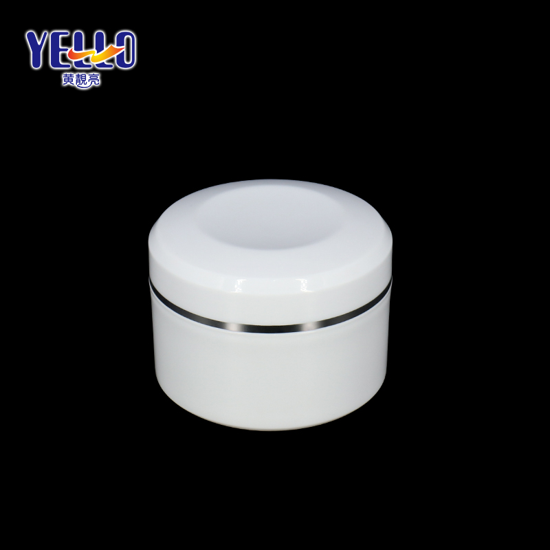 Round PP Plastic White 50ml 100 ml 200 ml 500 ml Cosmetic Jar