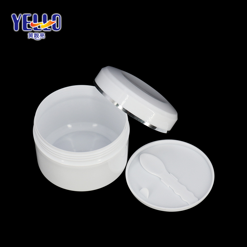 Round PP Plastic White 50ml 100 ml 200 ml 500 ml Cosmetic Jar