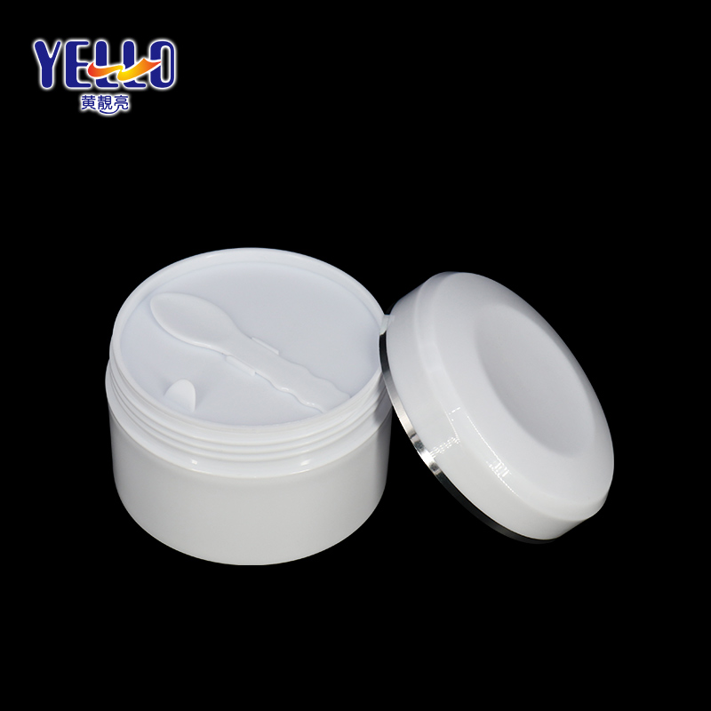 Round PP Plastic White 50ml 100 ml 200 ml 500 ml Cosmetic Jar