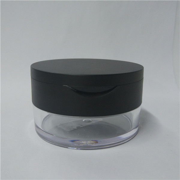 Round Plastic Empty Single Well Cosmetic Compact Powder Case Packaging