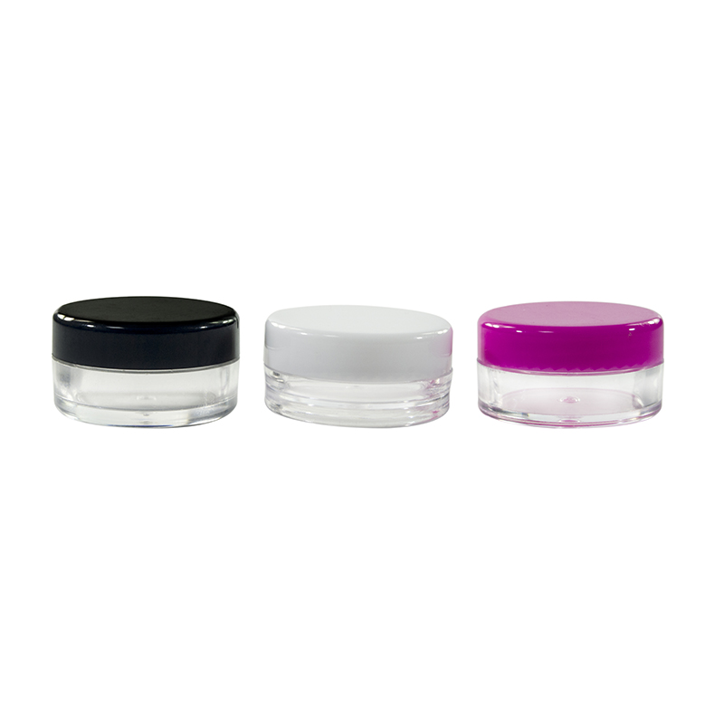 Round Pot Jars 3g 5g Plastic Cosmetic Containers Set with Lid for Liquid Creams Sample