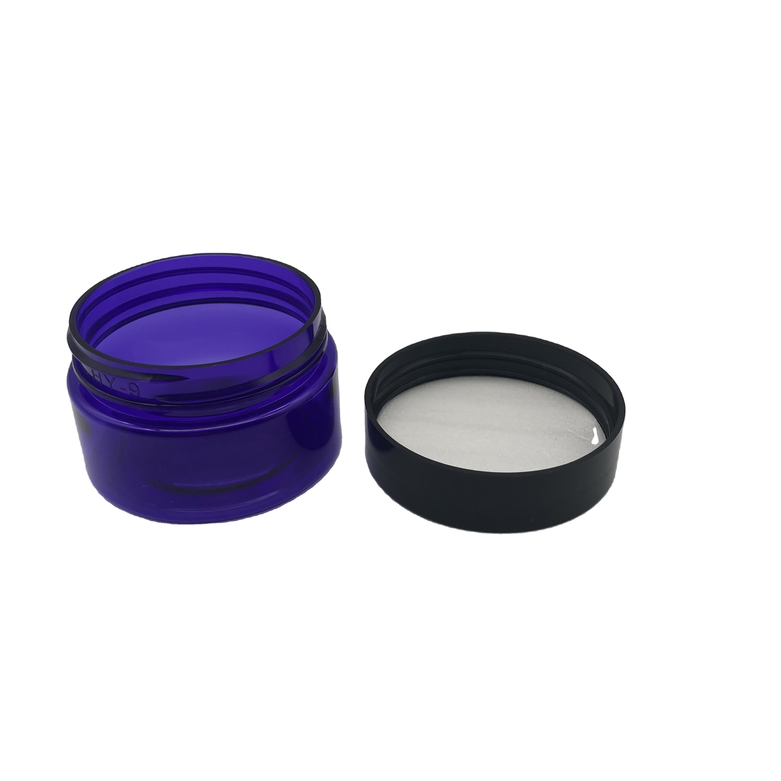 Round Purple Jars with Black Lids for Cosmetics, Medication, Lab and Field Research Samples, Beauty and Health Aids