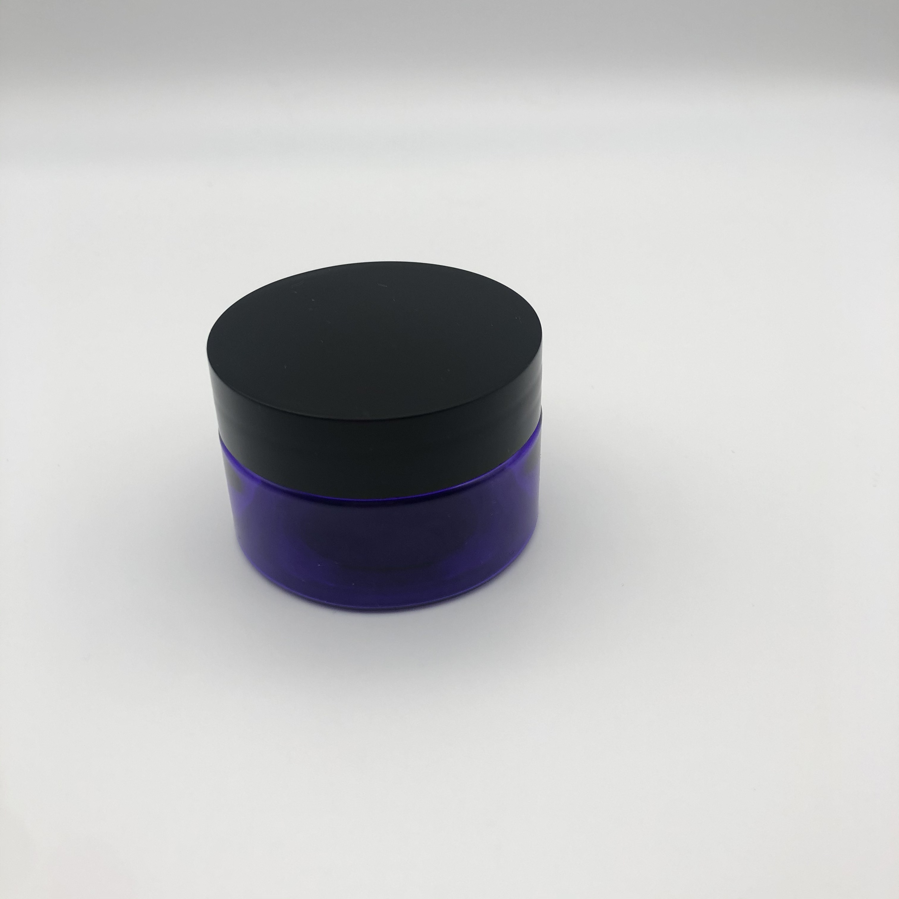 Round Purple Jars with Black Lids for Cosmetics, Medication, Lab and Field Research Samples, Beauty and Health Aids