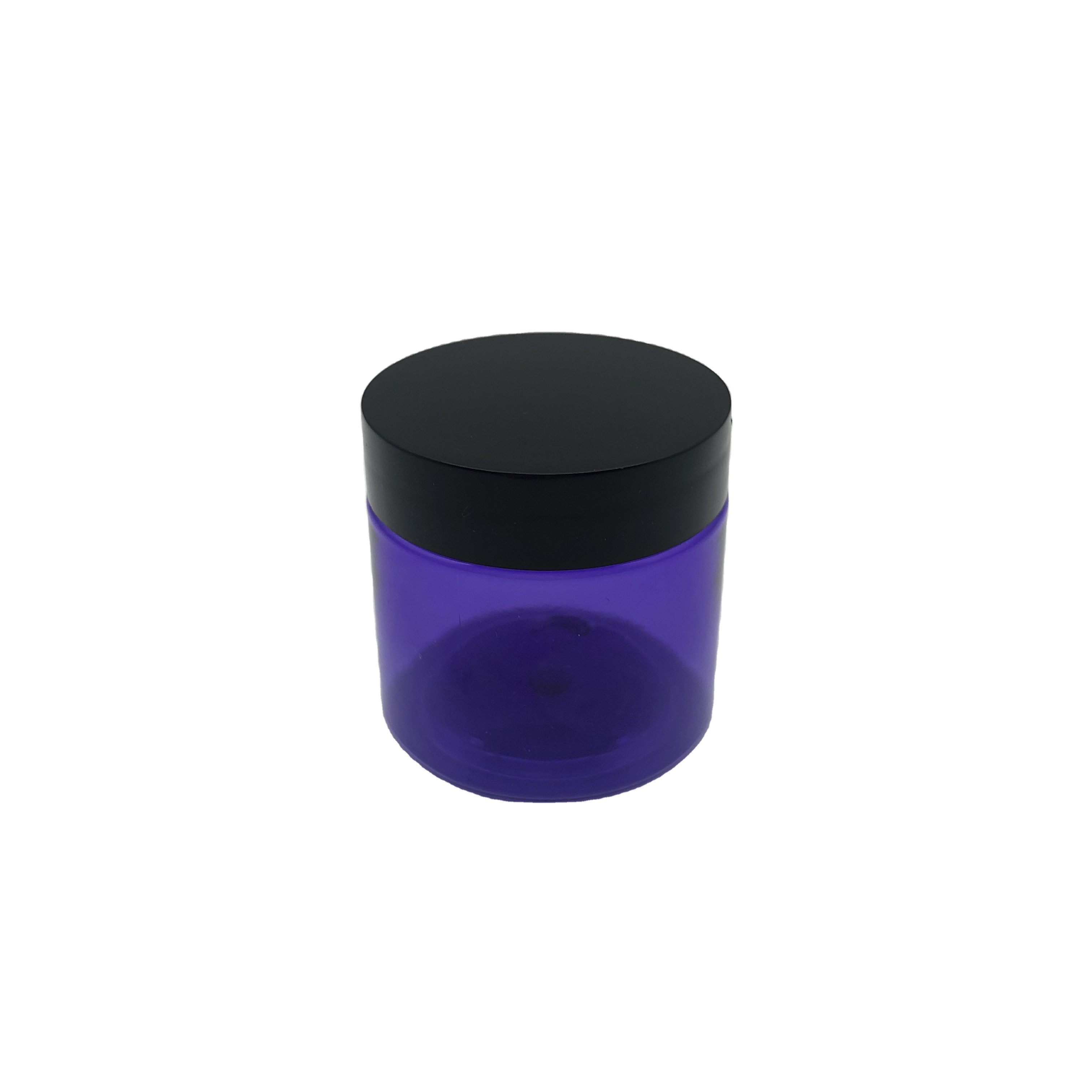 Round Purple Jars with Flat Top Lids for Creams, Lotion, Make Up, Cosmetics, Samples, Herbs, Ointment