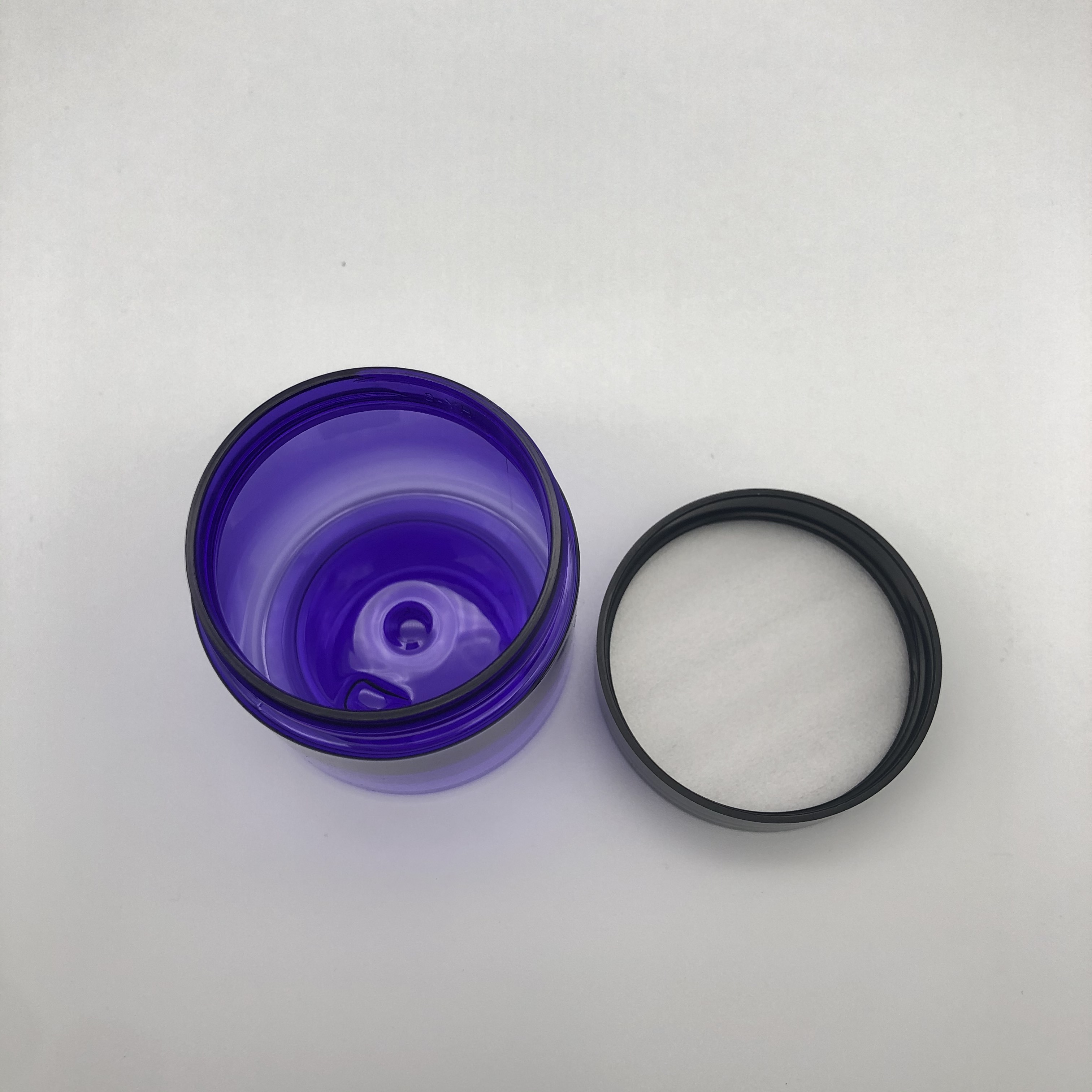Round Purple Jars with Flat Top Lids for Creams, Lotion, Make Up, Cosmetics, Samples, Herbs, Ointment