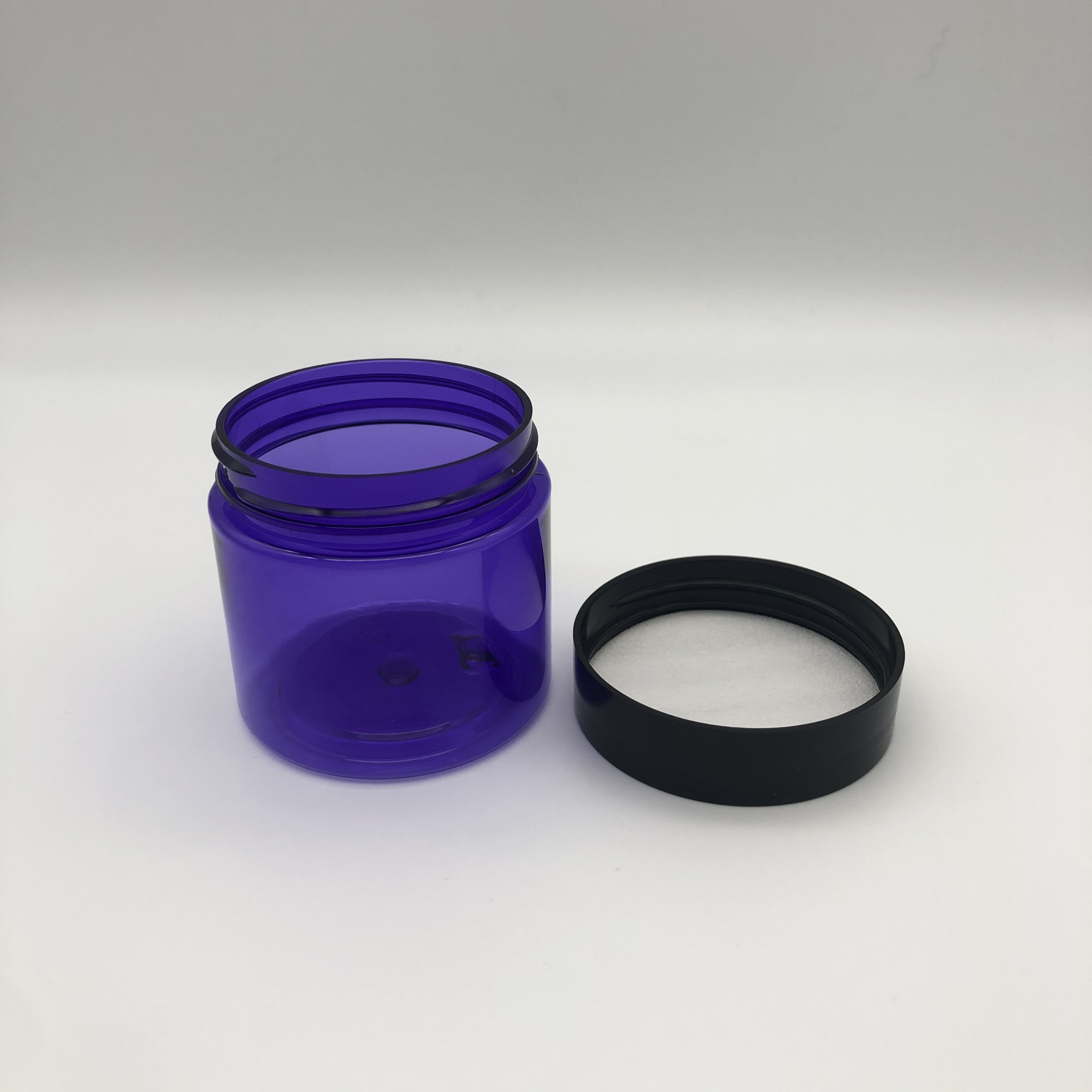 Round Purple Jars with Flat Top Lids for Creams, Lotion, Make Up, Cosmetics, Samples, Herbs, Ointment
