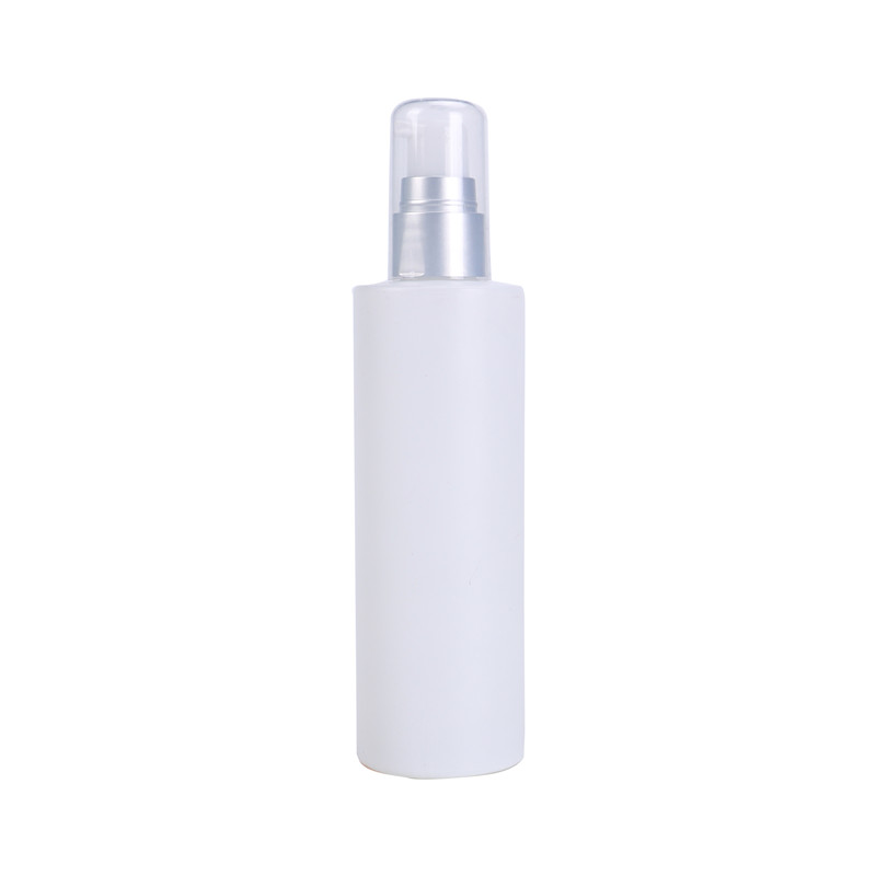 Round Refillable Empty 100ml Cosmetic Lotion Pump Bottle For Dispenser Cream Container