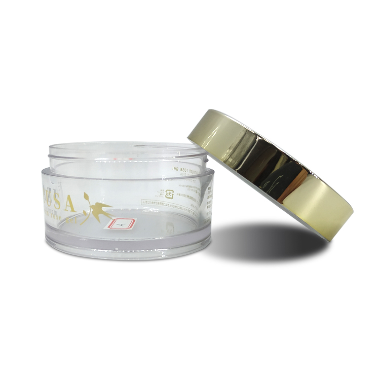 Round Shape Clear Empty Plastic Body Cream Hair Conditioner Packaging Cream Jar with Golden Cap 200g