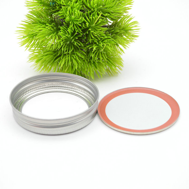 Round Shape Clear Storage Glass Mason Jar with Silver Color Screw Lid