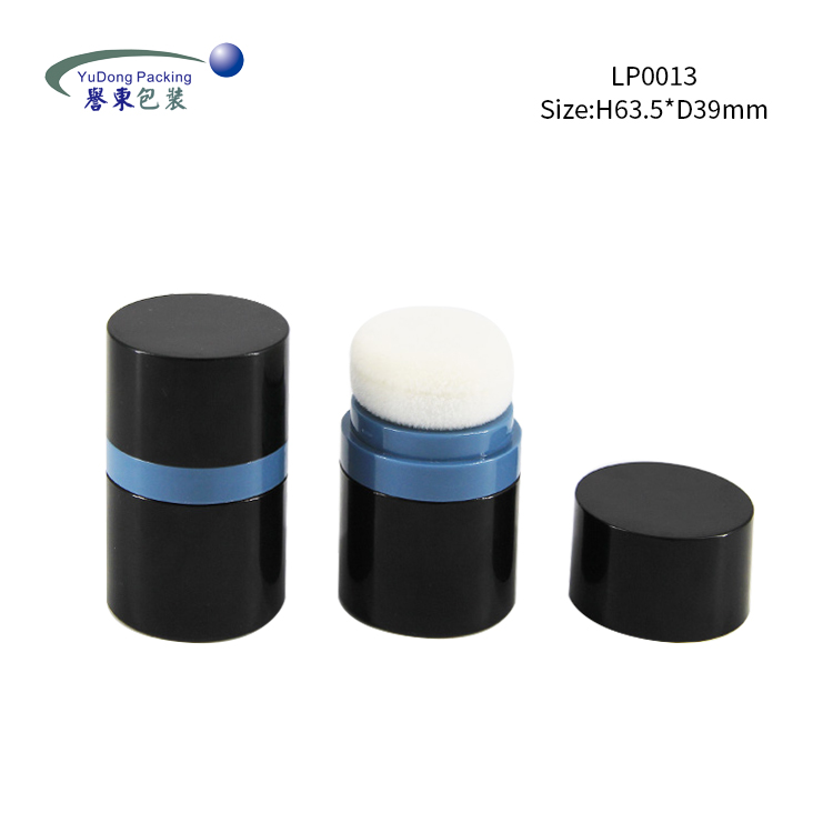 Round Shape Cosmetic Packaging Empty Loose Powder Case Loose Powder Jar With Puff