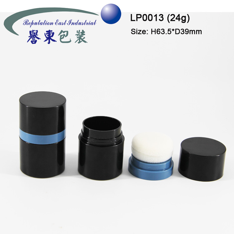 Round Shape Cosmetic Packaging Empty Loose Powder Case Loose Powder Jar With Puff