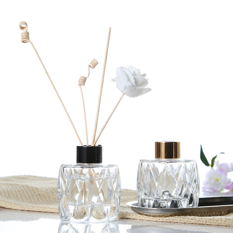 Round Shape Empty Reed 50ml 80ml Clear Glass Diffuser Bottle