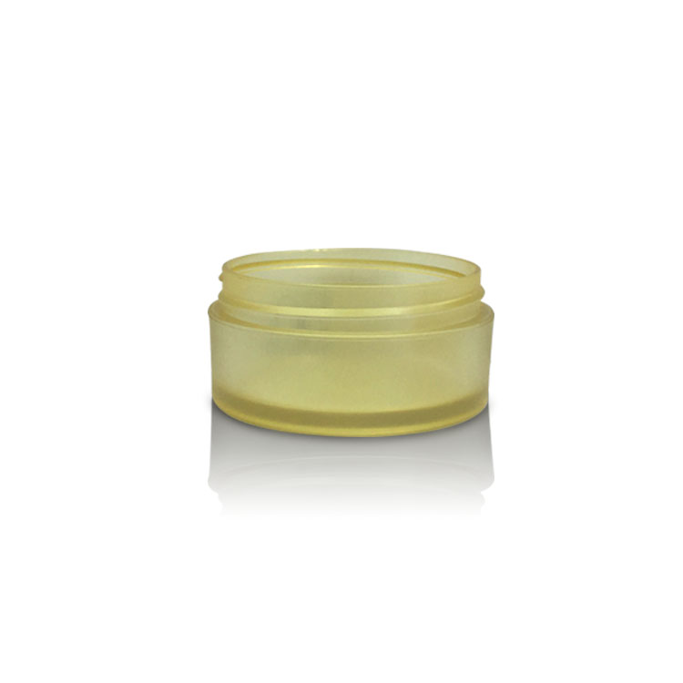 Round Shape Empty Yellow Plastic Cosmetic Neck Cream Body Care Packaging Container Jars 50g 100g