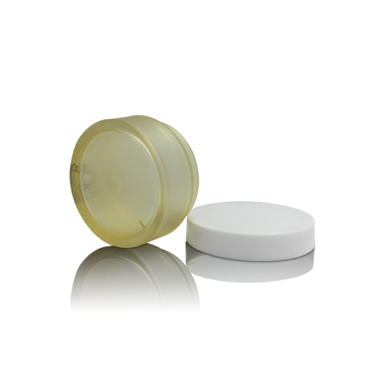Round Shape Empty Yellow Plastic Cosmetic Neck Cream Body Care Packaging Container Jars 50g 100g
