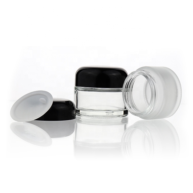 Round Shape Skincare Packaging 15g 20g 30g 50g Cream Jar Cosmetic Containers With Black White Lid