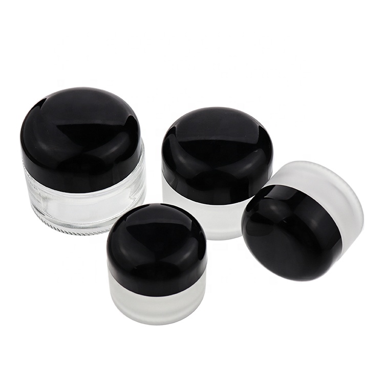 Round Shape Skincare Packaging 15g 20g 30g 50g Cream Jar Cosmetic Containers With Black White Lid