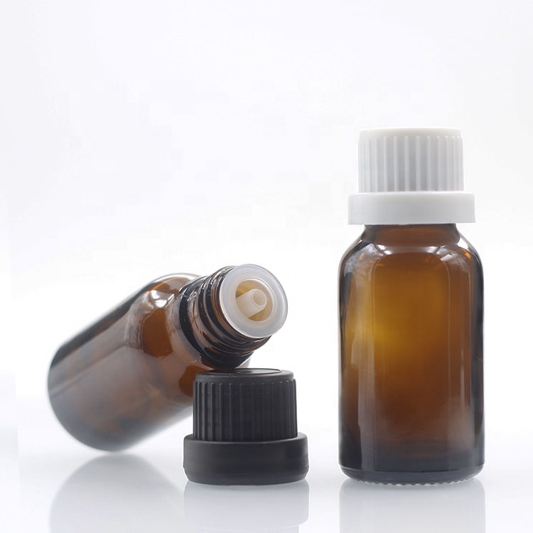 Round Shape Small Glass 15 Ml Amber Blue Vial Essential Olive Oil Bottles For Sale