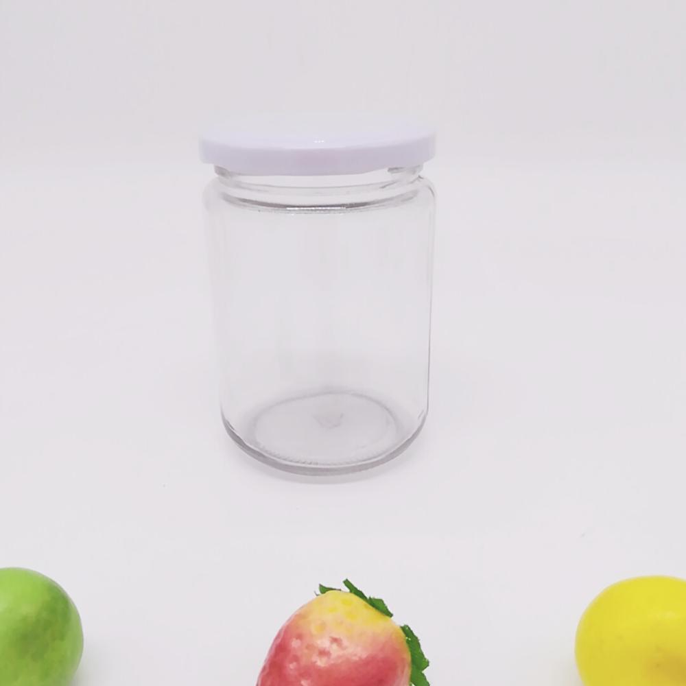 Round Shaped Honey 240ml Candle Glass Jar and Bottles For Pickle Chilli Beef Sauce