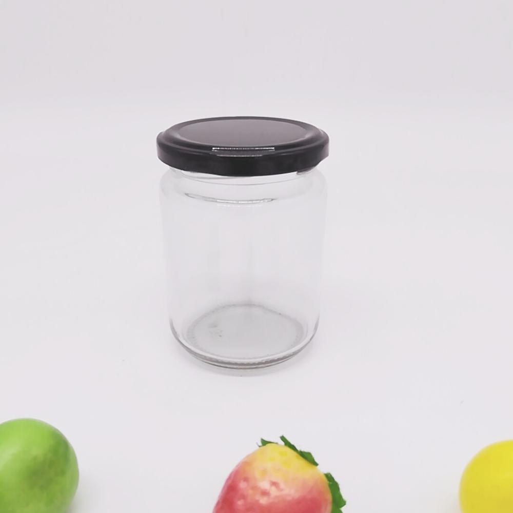 Round Shaped Honey 240ml Candle Glass Jar and Bottles For Pickle Chilli Beef Sauce