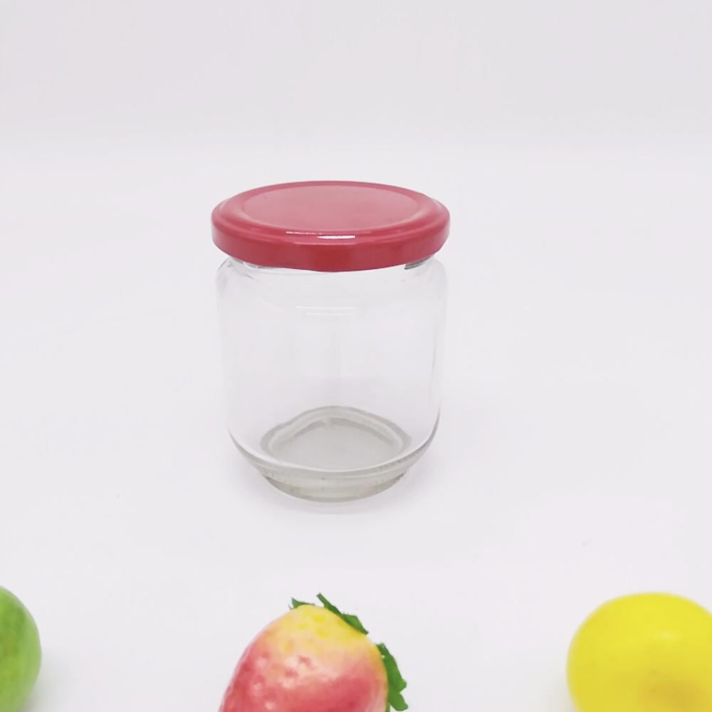 Round Shaped Honey 240ml Candle Glass Jar and Bottles For Pickle Chilli Beef Sauce