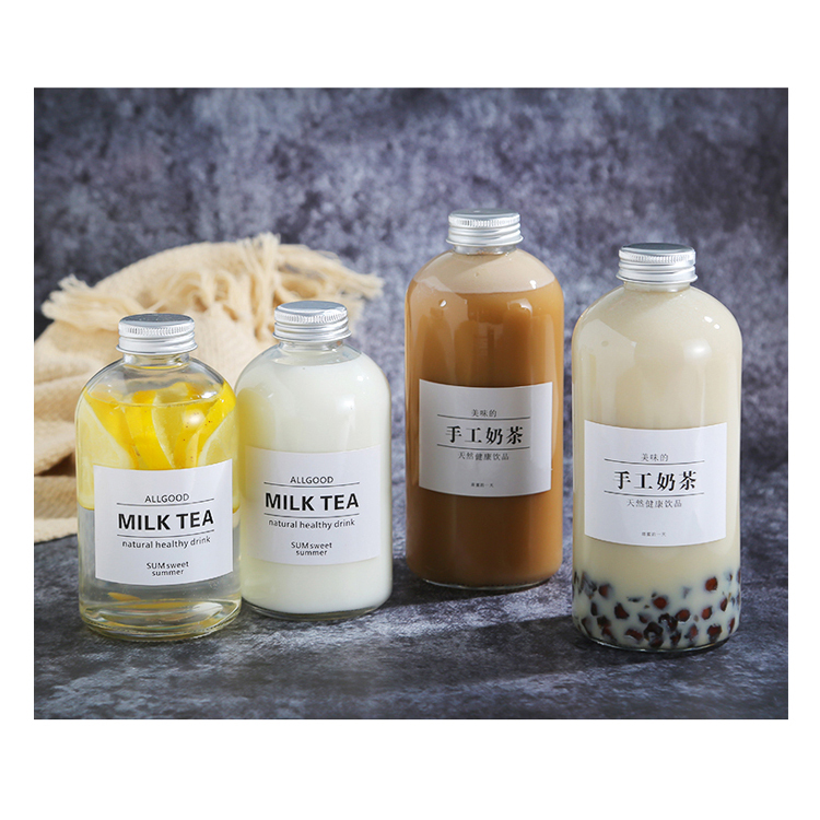 Round Square Hot Sale 500Ml 1000Ml Swing Flip Top Glass Bottle For Kombucha Tea, Mango Juice Glass Bottle