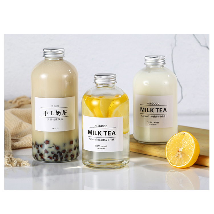 Round Square Hot Sale 500Ml 1000Ml Swing Flip Top Glass Bottle For Kombucha Tea, Mango Juice Glass Bottle