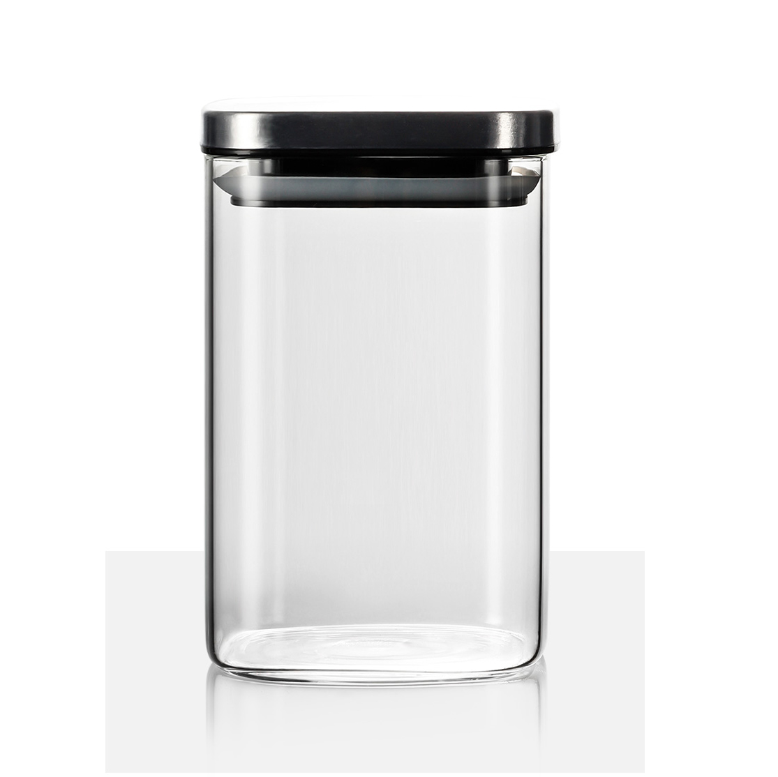 Round Square pyrex High Borosilicate Glass Storage Jars food Container Set with Steel Lid