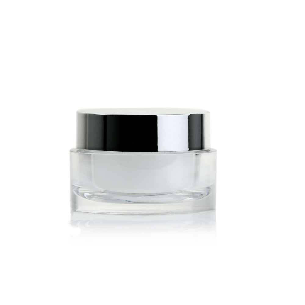 Round Top Pure White Plastic Cosmetic Empty body cute face Cream Jar bottle 50ml
