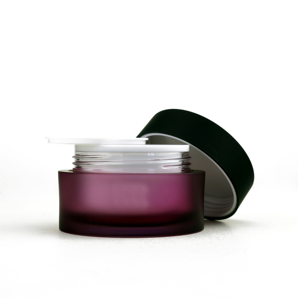 Round Top Pure White Plastic Cosmetic Empty body cute face Cream Jar bottle 50ml