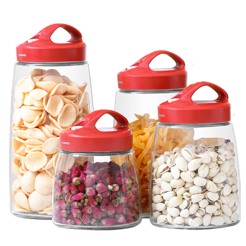Round airtight pet food storage can storage bottles luxury tin containe tea cookie pickle jar1000ml 1400ml 1800ml 2200ml