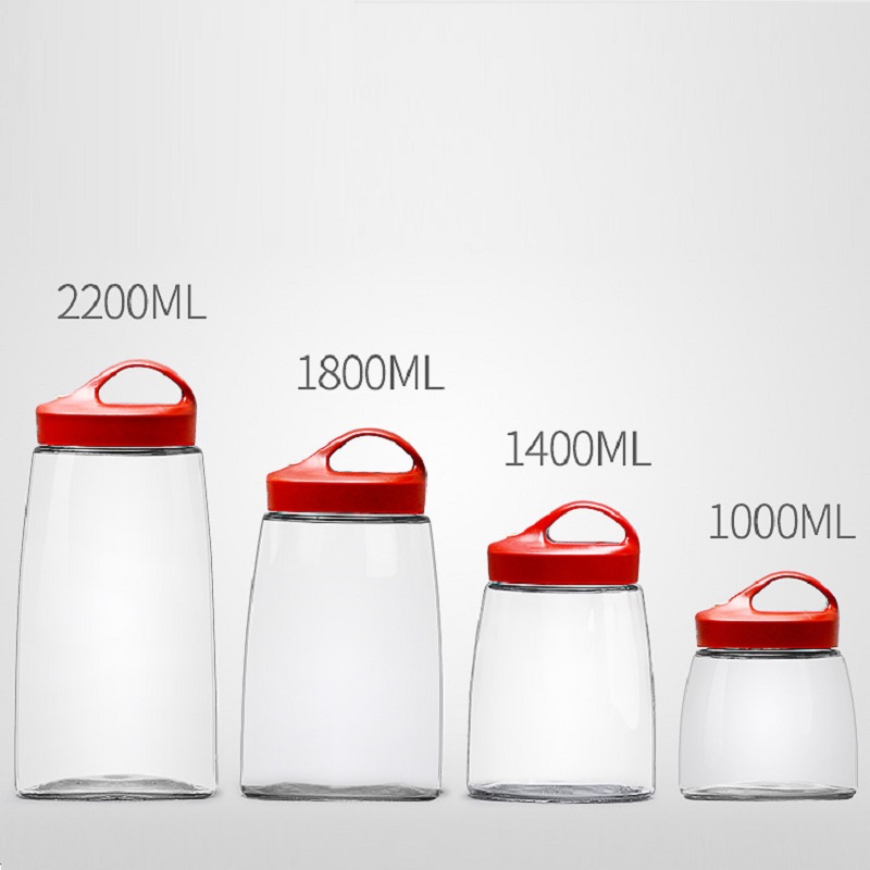 Round airtight pet food storage can storage bottles luxury tin containe tea cookie pickle jar1000ml 1400ml 1800ml 2200ml
