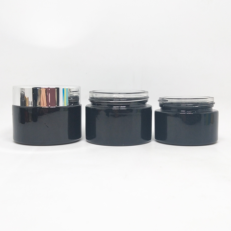 Round colorful 15g 30g 50g 100g cosmetic jars makeup containers glass