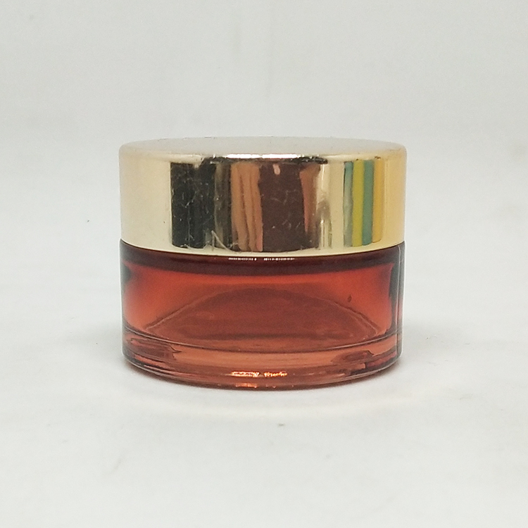 Round colorful 15g 30g 50g 100g cosmetic jars makeup containers glass