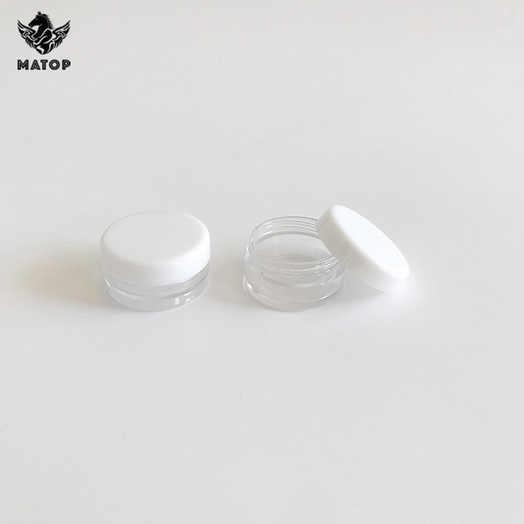 Round colourful 3g 5g plastic cosmetic jars for cream packaging