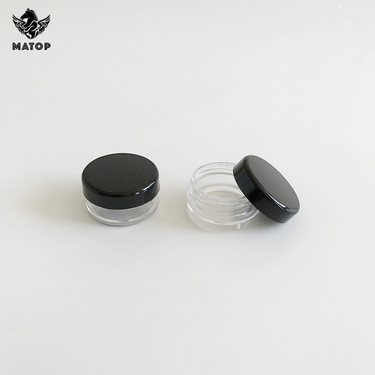 Round colourful 3g 5g plastic cosmetic jars for cream packaging